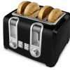 BLACK+DECKER Toasters & Toaster Ovens 4-Slice Black 1400-Watt Toaster