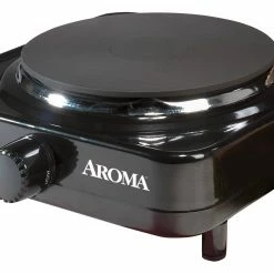 Aroma Indoor Grills, Skillets & Waffle Makers 8.7-in 1 Element Metal Electric Hot Plate