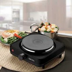 Aroma Indoor Grills, Skillets & Waffle Makers 8.7-in 1 Element Metal Electric Hot Plate 9 Aroma Indoor Grills, Skillets & Waffle Makers 8.7-in 1 Element Metal Electric Hot Plate -Aroma Shop 03593701
