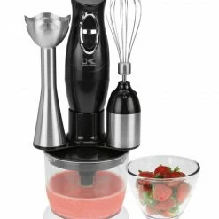 Kalorik Blenders & Juicers CMM 39732 BK 2-Speed Black 200-Watt Immersion Blender with Accessory Jar