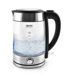 Aroma Espresso, Tea & Coffee Machines Glass 7-Cup Cordless Manual Electric Kettle