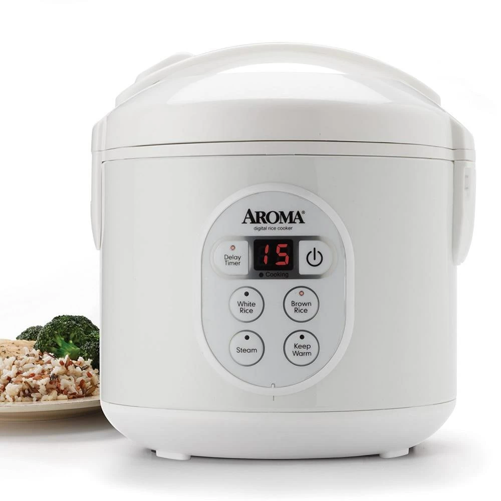 Aroma Cookers & Steamers 8-Cup Programmable Residential Rice Cooker 1 Aroma Cookers & Steamers 8-Cup Programmable Residential Rice Cooker