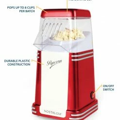 Nostalgia Specialty Appliances 0.25-Cup Hot Air Table-Top Popcorn Maker 9 Nostalgia Specialty Appliances 0.25-Cup Hot Air Table-Top Popcorn Maker -Aroma Shop 09605933
