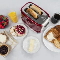 Nostalgia Toasters & Toaster Ovens 2-Slice Red 900-Watt Toaster -Aroma Shop 15768491