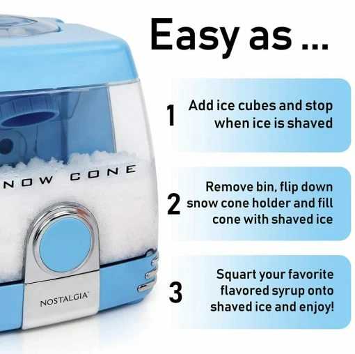 Nostalgia Specialty Appliances 240-oz Blue Snow Cone Maker -Aroma Shop 15792464
