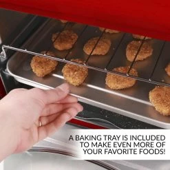 Nostalgia Toasters & Toaster Ovens 12-Slice Red Convection Toaster Oven (1500-Watt) -Aroma Shop 15792484