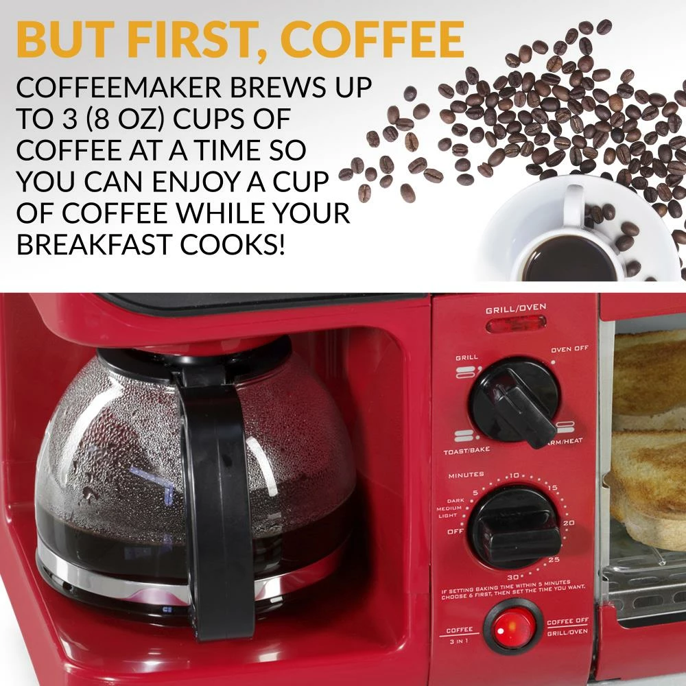 Nostalgia Toasters & Toaster Ovens 4-Slice Red Toaster Oven (1500-Watt) 3 Nostalgia Toasters & Toaster Ovens 4-Slice Red Toaster Oven (1500-Watt) - Image 3