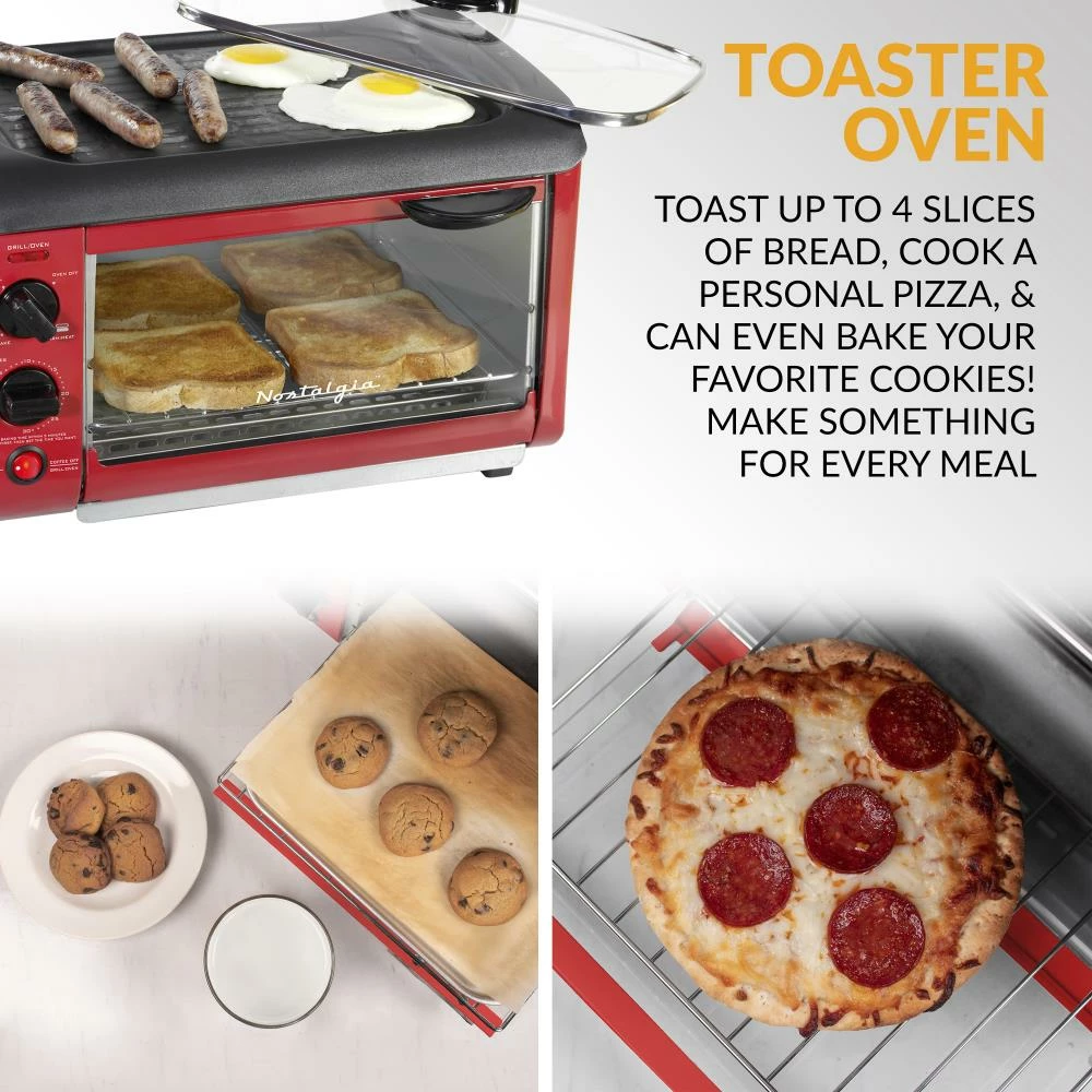 Nostalgia Toasters & Toaster Ovens 4-Slice Red Toaster Oven (1500-Watt) 5 Nostalgia Toasters & Toaster Ovens 4-Slice Red Toaster Oven (1500-Watt) - Image 5