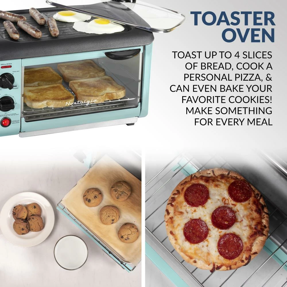 Nostalgia Toasters & Toaster Ovens 4-Slice Blue Toaster Oven (1500-Watt) 4 Nostalgia Toasters & Toaster Ovens 4-Slice Blue Toaster Oven (1500-Watt) - Image 4