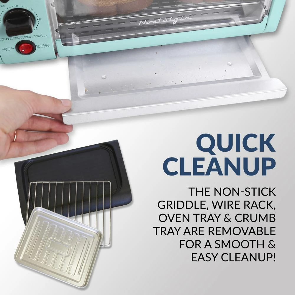 Nostalgia Toasters & Toaster Ovens 4-Slice Blue Toaster Oven (1500-Watt) 5 Nostalgia Toasters & Toaster Ovens 4-Slice Blue Toaster Oven (1500-Watt) - Image 5