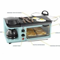 Nostalgia Toasters & Toaster Ovens 4-Slice Blue Toaster Oven (1500-Watt) 11 Nostalgia Toasters & Toaster Ovens 4-Slice Blue Toaster Oven (1500-Watt) -Aroma Shop 15792644