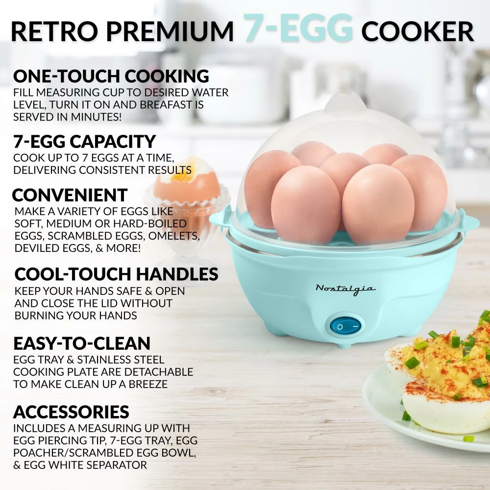 Nostalgia Specialty Appliances Aqua Egg Cooker 2 Nostalgia Specialty Appliances Aqua Egg Cooker - Image 2