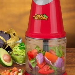 Taco Tuesday Food Processors & Grinders 2-Cup 1400-Watt Red 1-Blade Mini Food Chopper 10 Taco Tuesday Food Processors & Grinders 2-Cup 1400-Watt Red 1-Blade Mini Food Chopper -Aroma Shop 15794198