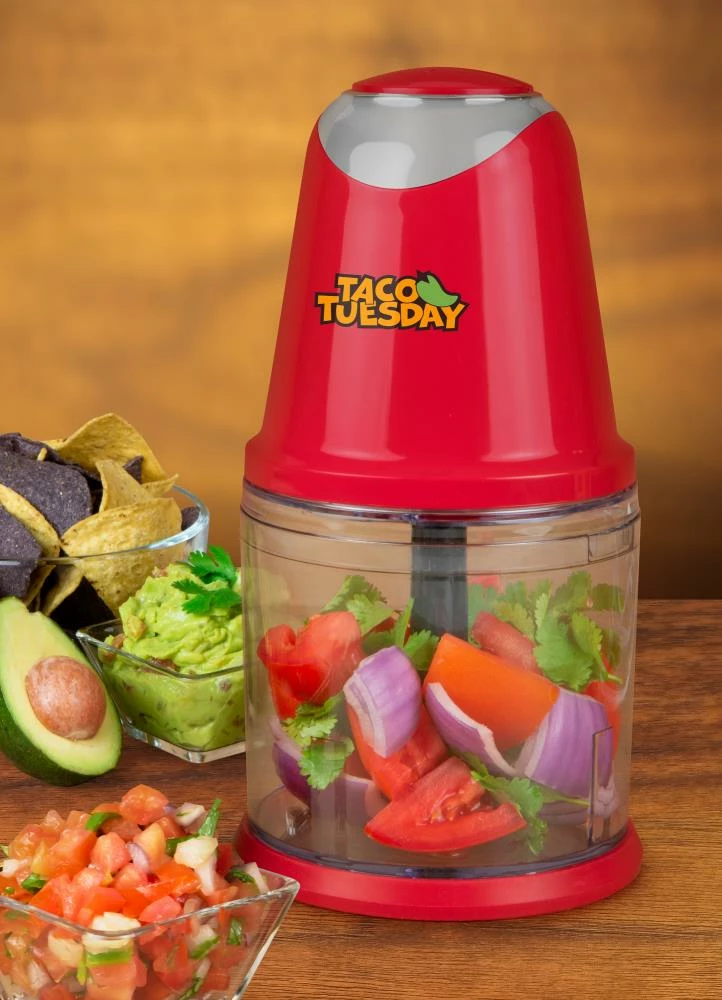 Taco Tuesday Food Processors & Grinders 2-Cup 1400-Watt Red 1-Blade Mini Food Chopper 5 Taco Tuesday Food Processors & Grinders 2-Cup 1400-Watt Red 1-Blade Mini Food Chopper - Image 5