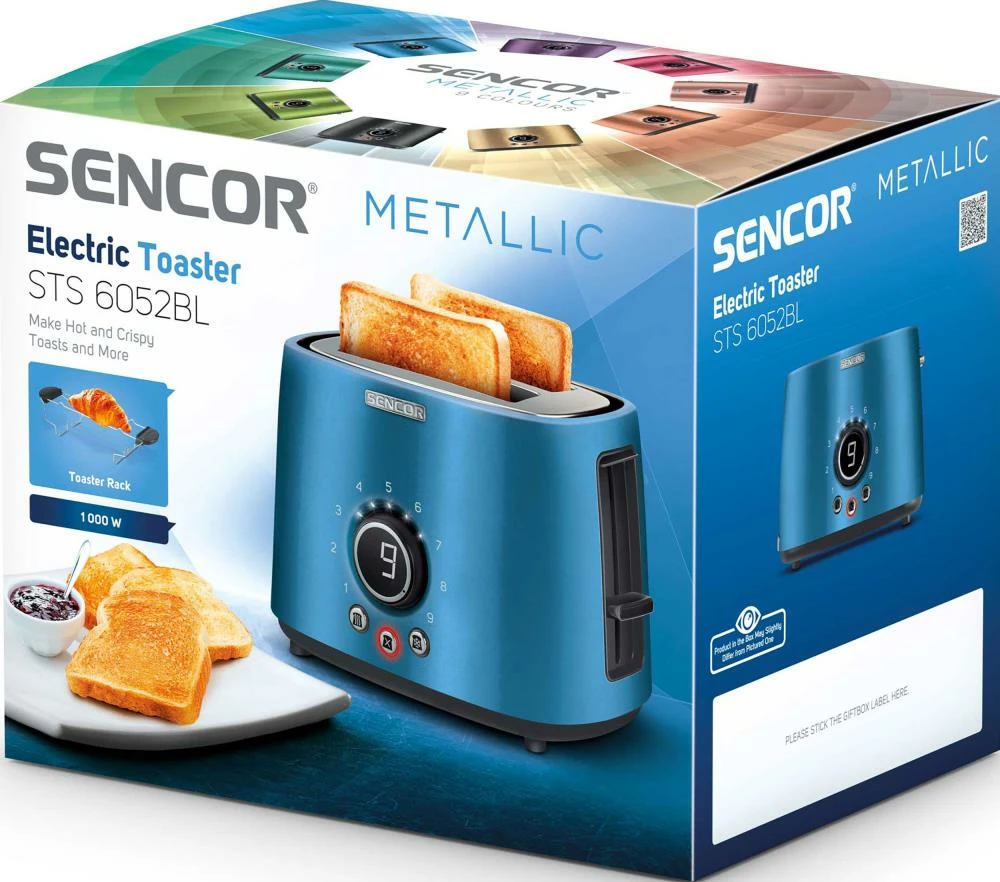 Sencor Toasters & Toaster Ovens 2-Slice Blue 800-Watt Toaster 7 Sencor Toasters & Toaster Ovens 2-Slice Blue 800-Watt Toaster - Image 7