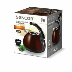 Sencor Espresso, Tea & Coffee Machines Brown Metallic 6-Cup Cordless Digital Electric Kettle -Aroma Shop 16177977