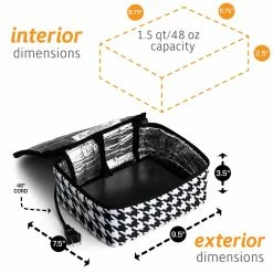 HOTLOGIC Cookers & Steamers 1.5-Quart Houndstooth Rectangle Slow Cooker -Aroma Shop 17080850