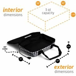 HOTLOGIC Cookers & Steamers 3-Quart Houndstooth Rectangle Slow Cooker 8 HOTLOGIC Cookers & Steamers 3-Quart Houndstooth Rectangle Slow Cooker -Aroma Shop 17080880