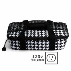 HOTLOGIC Cookers & Steamers 3-Quart Houndstooth Rectangle Slow Cooker