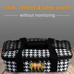 HOTLOGIC Cookers & Steamers 3-Quart Houndstooth Rectangle Slow Cooker 11 HOTLOGIC Cookers & Steamers 3-Quart Houndstooth Rectangle Slow Cooker -Aroma Shop 17080882