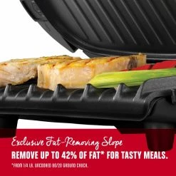 George Foreman Indoor Grills, Skillets & Waffle Makers 12.28-in L x 5.98-in W Non-Stick Residential -Aroma Shop 18136782