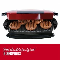 George Foreman Indoor Grills, Skillets & Waffle Makers 12.28-in L x 5.98-in W Non-Stick Residential -Aroma Shop 18136795
