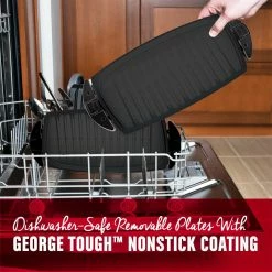 George Foreman Indoor Grills, Skillets & Waffle Makers 12.28-in L x 5.98-in W Non-Stick Residential -Aroma Shop 18136803