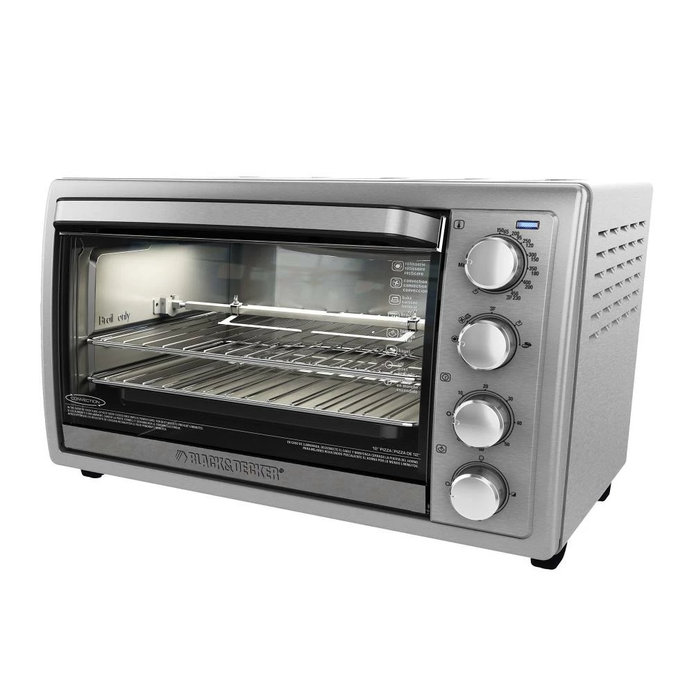 BLACK+DECKER Toasters & Toaster Ovens 6-Slice Stainless Steel Convection Toaster Oven with Rotisserie (1500-Watt) 1 BLACK+DECKER Toasters & Toaster Ovens 6-Slice Stainless Steel Convection Toaster Oven with Rotisserie (1500-Watt)
