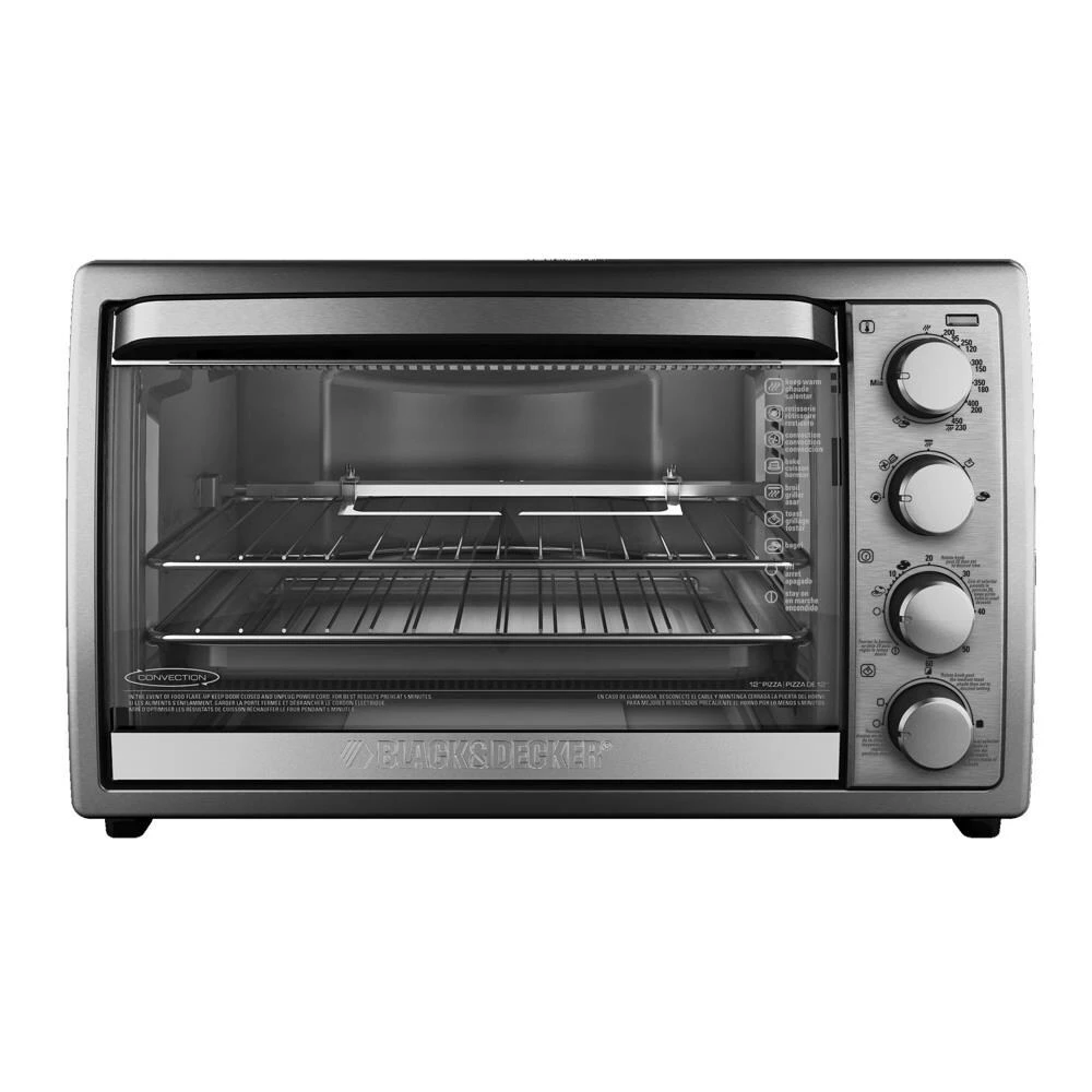 BLACK+DECKER Toasters & Toaster Ovens 6-Slice Stainless Steel Convection Toaster Oven with Rotisserie (1500-Watt) 7 BLACK+DECKER Toasters & Toaster Ovens 6-Slice Stainless Steel Convection Toaster Oven with Rotisserie (1500-Watt) - Image 7