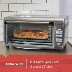 BLACK+DECKER Toasters & Toaster Ovens 8-Slice Stainless Steel Convection Toaster Oven (1500-Watt) 12 BLACK+DECKER Toasters & Toaster Ovens 8-Slice Stainless Steel Convection Toaster Oven (1500-Watt) -Aroma Shop 18136915