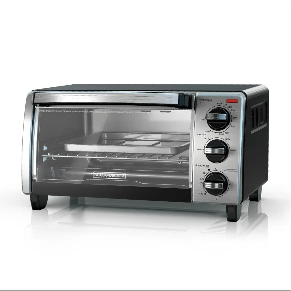 BLACK+DECKER Toasters & Toaster Ovens 4-Slice Stainless Steel Convection Toaster Oven (1150-Watt) 1 BLACK+DECKER Toasters & Toaster Ovens 4-Slice Stainless Steel Convection Toaster Oven (1150-Watt)