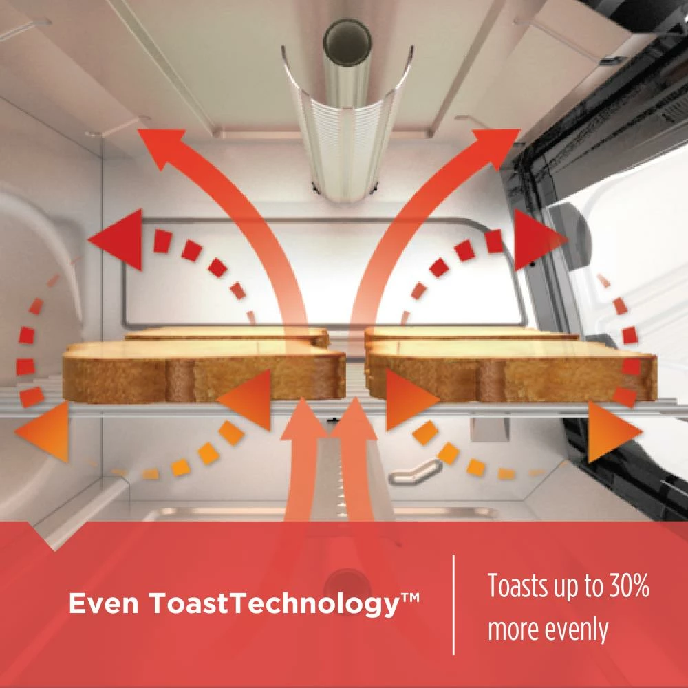 BLACK+DECKER Toasters & Toaster Ovens 4-Slice Stainless Steel Convection Toaster Oven (1150-Watt) 3 BLACK+DECKER Toasters & Toaster Ovens 4-Slice Stainless Steel Convection Toaster Oven (1150-Watt) - Image 3