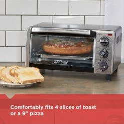 BLACK+DECKER Toasters & Toaster Ovens 4-Slice Stainless Steel Convection Toaster Oven (1150-Watt) 12 BLACK+DECKER Toasters & Toaster Ovens 4-Slice Stainless Steel Convection Toaster Oven (1150-Watt) -Aroma Shop 18136968