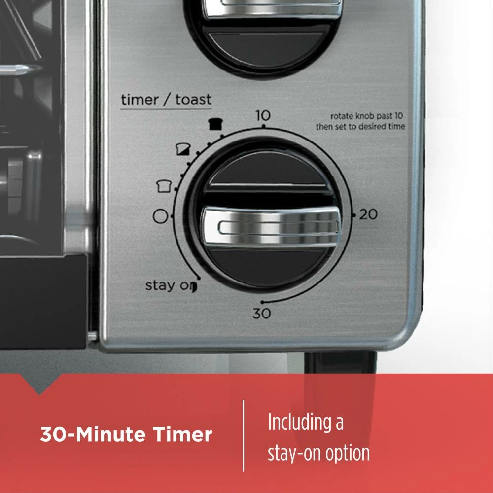 BLACK+DECKER Toasters & Toaster Ovens 4-Slice Stainless Steel Convection Toaster Oven (1150-Watt) 6 BLACK+DECKER Toasters & Toaster Ovens 4-Slice Stainless Steel Convection Toaster Oven (1150-Watt) - Image 6