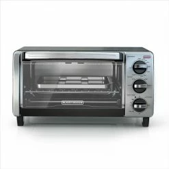 BLACK+DECKER Toasters & Toaster Ovens 4-Slice Stainless Steel Convection Toaster Oven (1150-Watt) 14 BLACK+DECKER Toasters & Toaster Ovens 4-Slice Stainless Steel Convection Toaster Oven (1150-Watt) -Aroma Shop 18136983