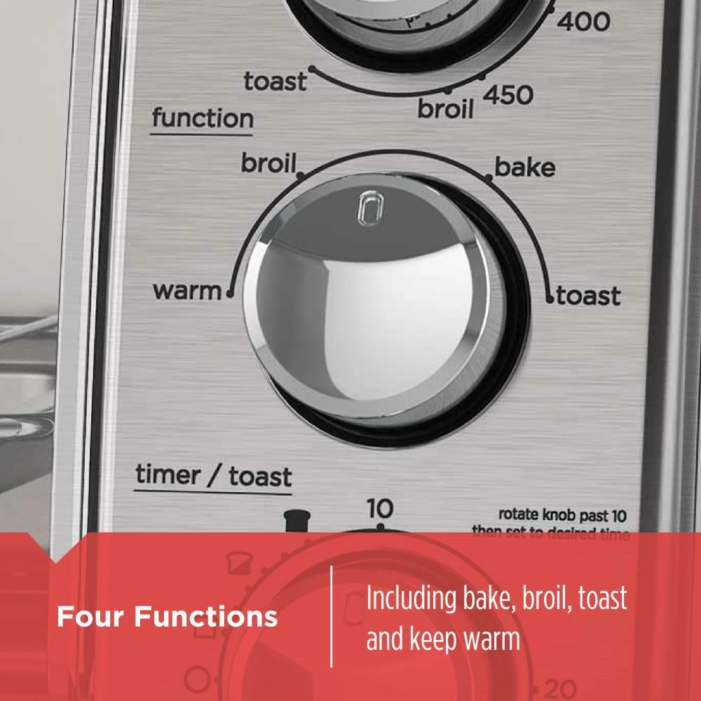 BLACK+DECKER Toasters & Toaster Ovens 4-Slice Stainless Steel Convection Toaster Oven (1150-Watt) 2 BLACK+DECKER Toasters & Toaster Ovens 4-Slice Stainless Steel Convection Toaster Oven (1150-Watt) - Image 2