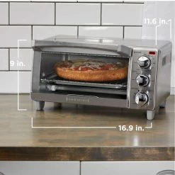 BLACK+DECKER Toasters & Toaster Ovens 4-Slice Stainless Steel Convection Toaster Oven (1150-Watt) 15 BLACK+DECKER Toasters & Toaster Ovens 4-Slice Stainless Steel Convection Toaster Oven (1150-Watt) -Aroma Shop 18137549