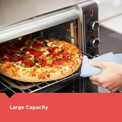 BLACK+DECKER Toasters & Toaster Ovens 6-Slice Stainless Steel Convection Toaster Oven (1500-Watt) -Aroma Shop 18137579