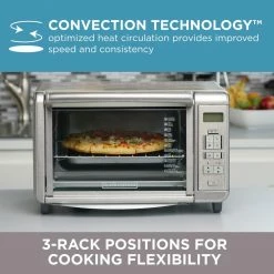 BLACK+DECKER Toasters & Toaster Ovens 6-Slice Stainless Steel Convection Toaster Oven (1500-Watt) -Aroma Shop 18248058