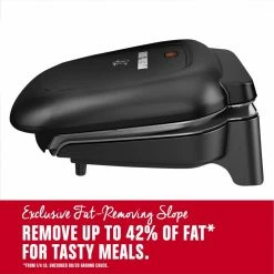 George Foreman Indoor Grills, Skillets & Waffle Makers 7.36-in L x 5.67-in W Non-Stick Residential -Aroma Shop 18248441