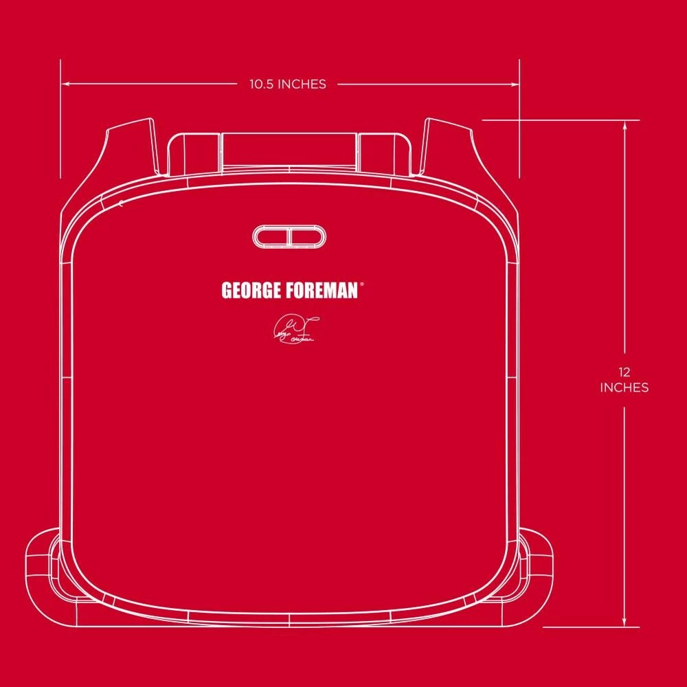 George Foreman Indoor Grills, Skillets & Waffle Makers 9.2-in L x 6.69-in W Non-Stick Residential 11 George Foreman Indoor Grills, Skillets & Waffle Makers 9.2-in L x 6.69-in W Non-Stick Residential - Image 11