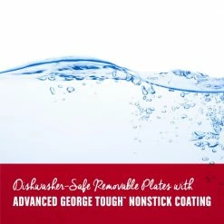 George Foreman Indoor Grills, Skillets & Waffle Makers 9.2-in L x 6.69-in W Non-Stick Residential -Aroma Shop 18248637