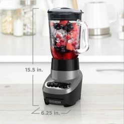 BLACK+DECKER Blenders & Juicers PowerCrush 48-oz Black/Silver 700-Watt Pulse Control Blender -Aroma Shop 18248643