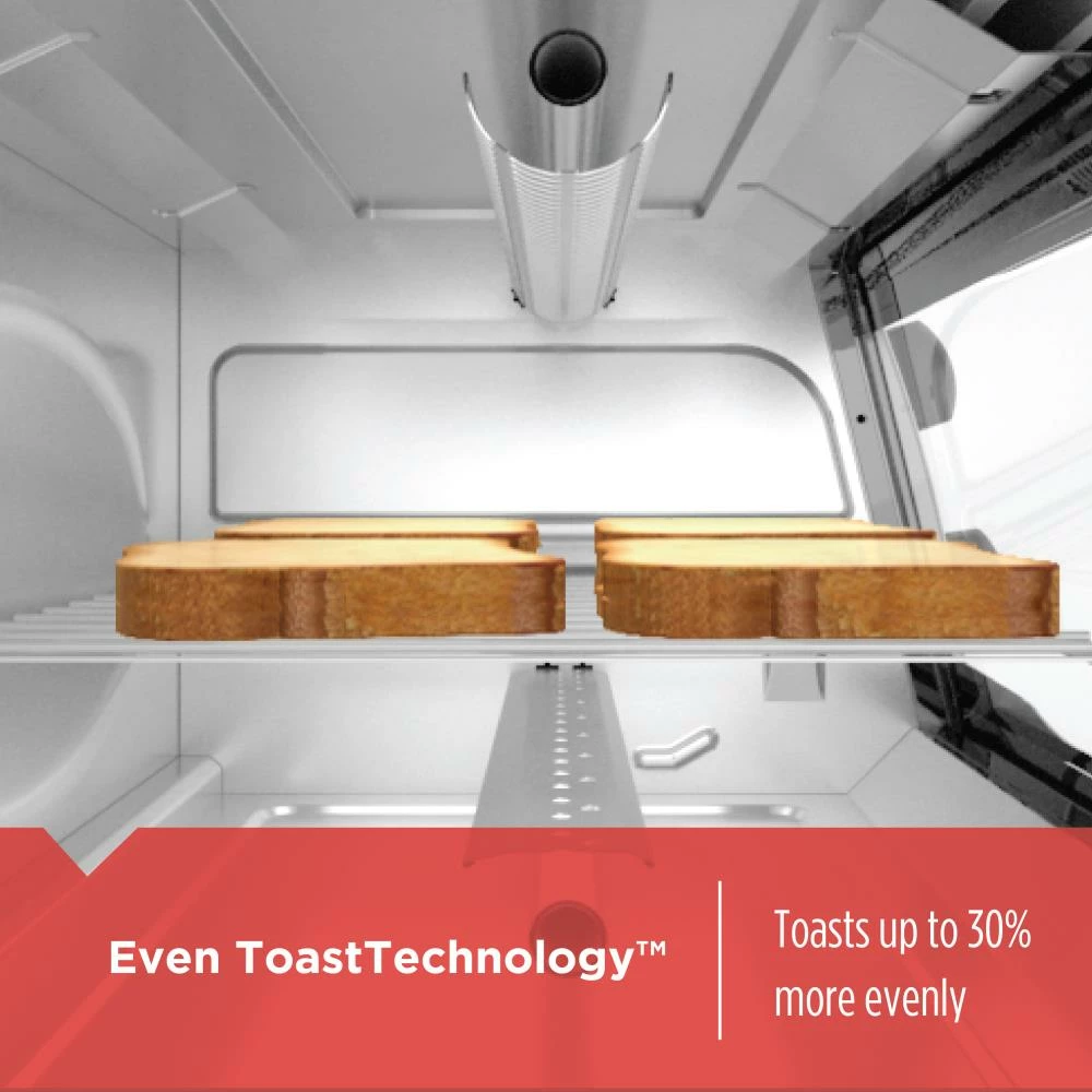 BLACK+DECKER Toasters & Toaster Ovens 4-Slice Stainless Steel Convection Toaster Oven (1150-Watt) 3 BLACK+DECKER Toasters & Toaster Ovens 4-Slice Stainless Steel Convection Toaster Oven (1150-Watt) - Image 3