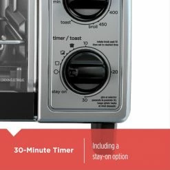 BLACK+DECKER Toasters & Toaster Ovens 4-Slice Stainless Steel Convection Toaster Oven (1150-Watt) 13 BLACK+DECKER Toasters & Toaster Ovens 4-Slice Stainless Steel Convection Toaster Oven (1150-Watt) -Aroma Shop 18248658