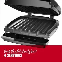 George Foreman Indoor Grills, Skillets & Waffle Makers 8.07-in L x 7.68-in W Non-Stick Residential -Aroma Shop 18248674