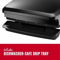 George Foreman Indoor Grills, Skillets & Waffle Makers 8.07-in L x 7.68-in W Non-Stick Residential -Aroma Shop 18248676