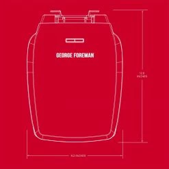 George Foreman Indoor Grills, Skillets & Waffle Makers 8.07-in L x 7.68-in W Non-Stick Residential -Aroma Shop 18248681