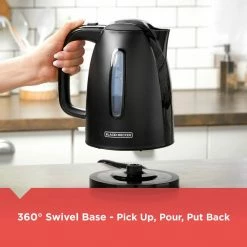 BLACK+DECKER Espresso, Tea & Coffee Machines Black 7-Cup Corded Electric Kettle 18 BLACK+DECKER Espresso, Tea & Coffee Machines Black 7-Cup Corded Electric Kettle -Aroma Shop 18248692