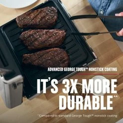 George Foreman Indoor Grills, Skillets & Waffle Makers 12.12-in L x 10.23-in W Non-Stick Residential -Aroma Shop 18248732